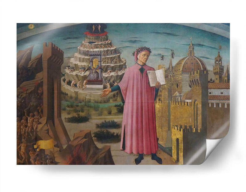 Dante y su poema - Domenico di Michelino | Cuadro decorativo de Canvas Lab