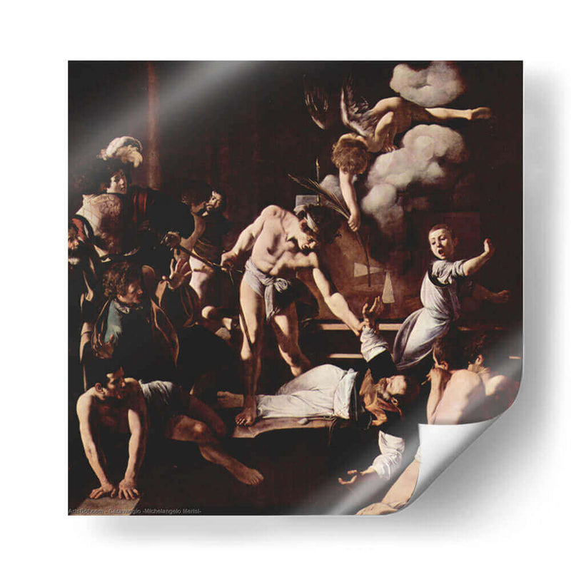 El martirio de san Mateo - Caravaggio | Cuadro decorativo de Canvas Lab