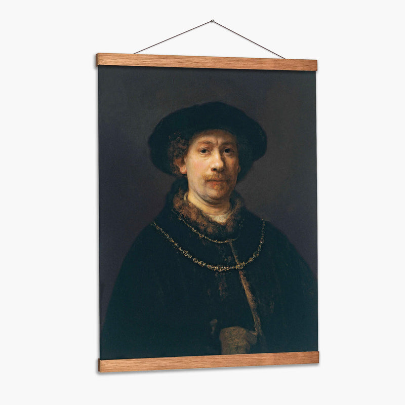 Autorretrato con gorra y dos cadenas - Rembrandt van Rijn | Cuadro decorativo de Canvas Lab