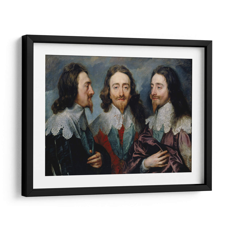 Carlos I en tres posiciones - Anton van Dyck | Cuadro decorativo de Canvas Lab