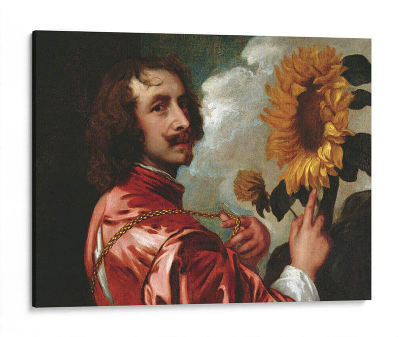 Autorretrato con un girasol - Anton van Dyck | Cuadro decorativo de Canvas Lab