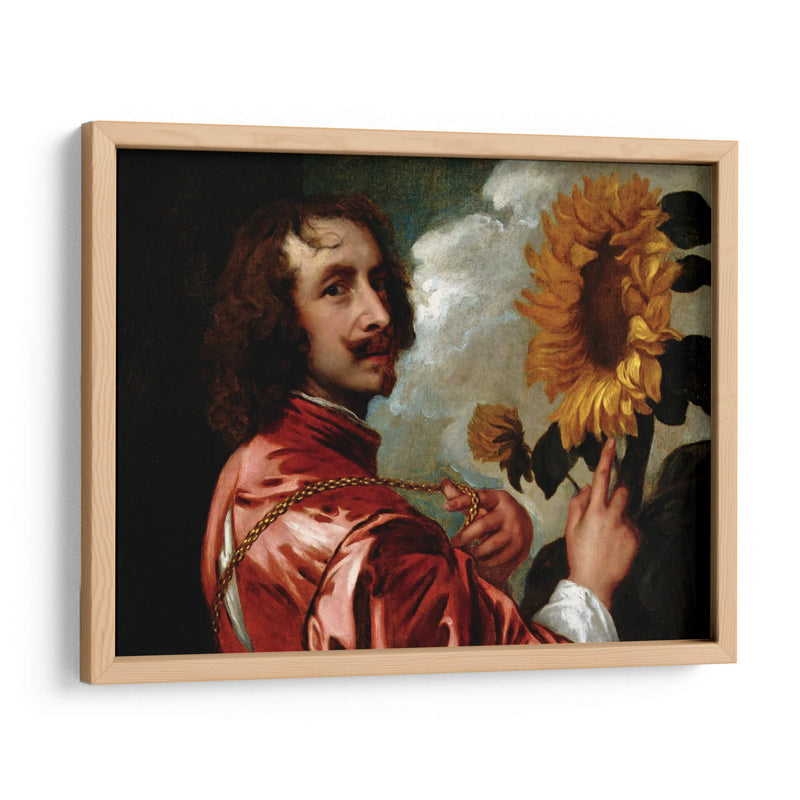 Autorretrato con un girasol - Anton van Dyck | Cuadro decorativo de Canvas Lab