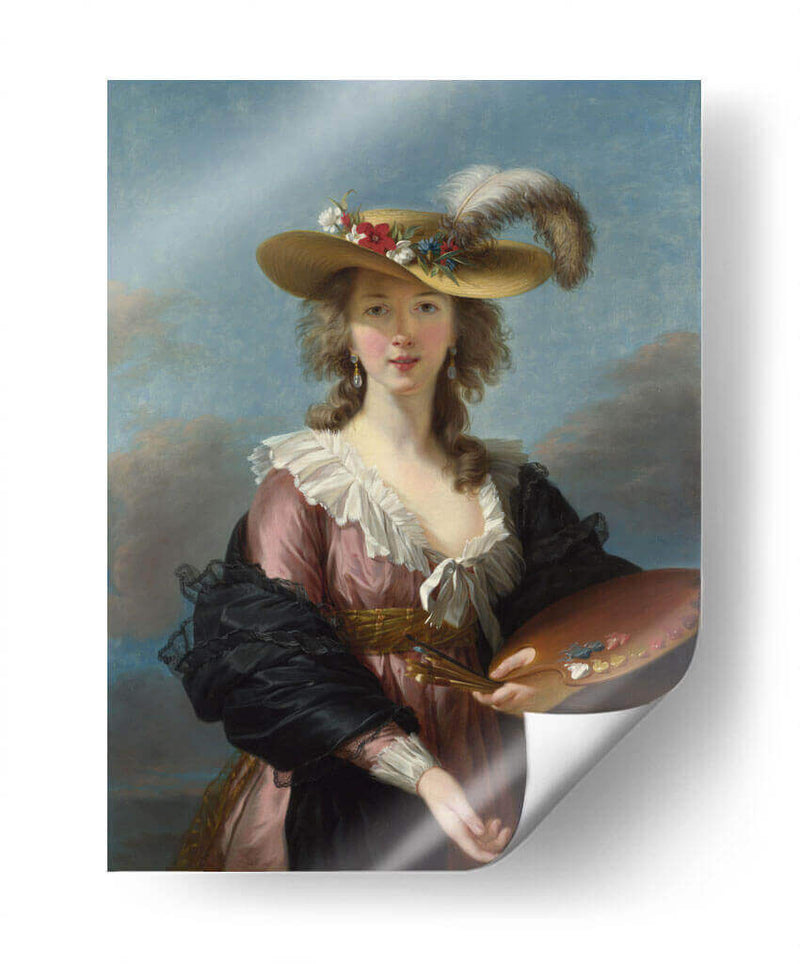 Autorretrato con sombrero de paja - Marie-Louise-Élisabeth Vigée-Lebrun | Cuadro decorativo de Canvas Lab