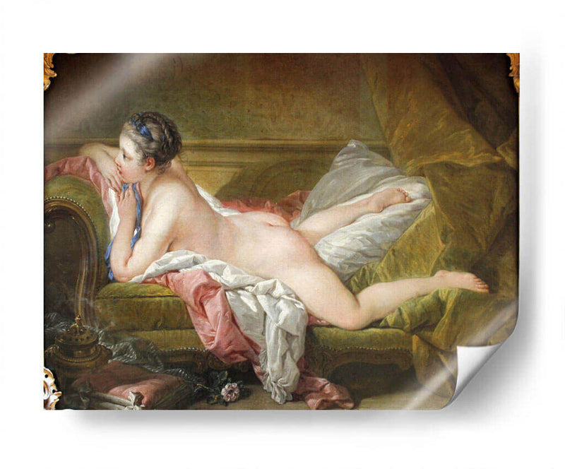 Desnudo en reposo - retrato de Mademoiselle Louise O'Murphy - François Boucher | Cuadro decorativo de Canvas Lab