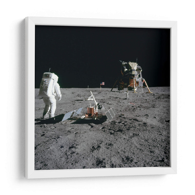 Aldrin con el Passive Seismic Experiment Package | Cuadro decorativo de Canvas Lab