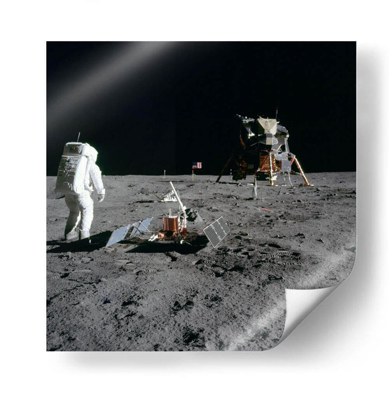 Aldrin con el Passive Seismic Experiment Package | Cuadro decorativo de Canvas Lab