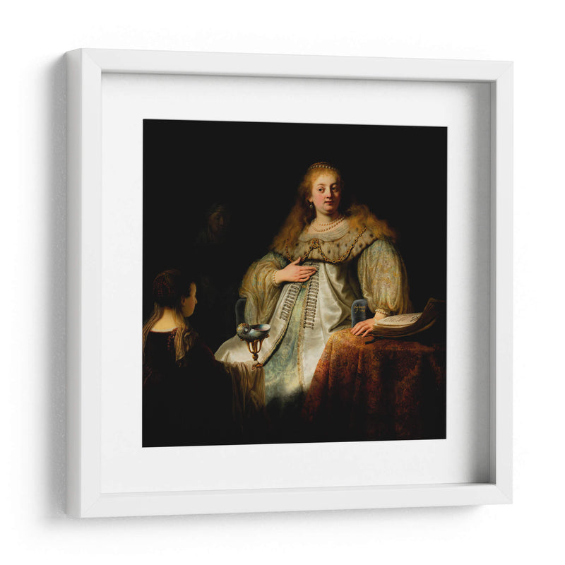 Judit en el banquete de Holofernes - Rembrandt van Rijn | Cuadro decorativo de Canvas Lab