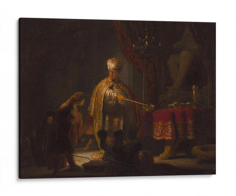 Daniel y Ciro ante el ídolo Bel - Rembrandt van Rijn | Cuadro decorativo de Canvas Lab