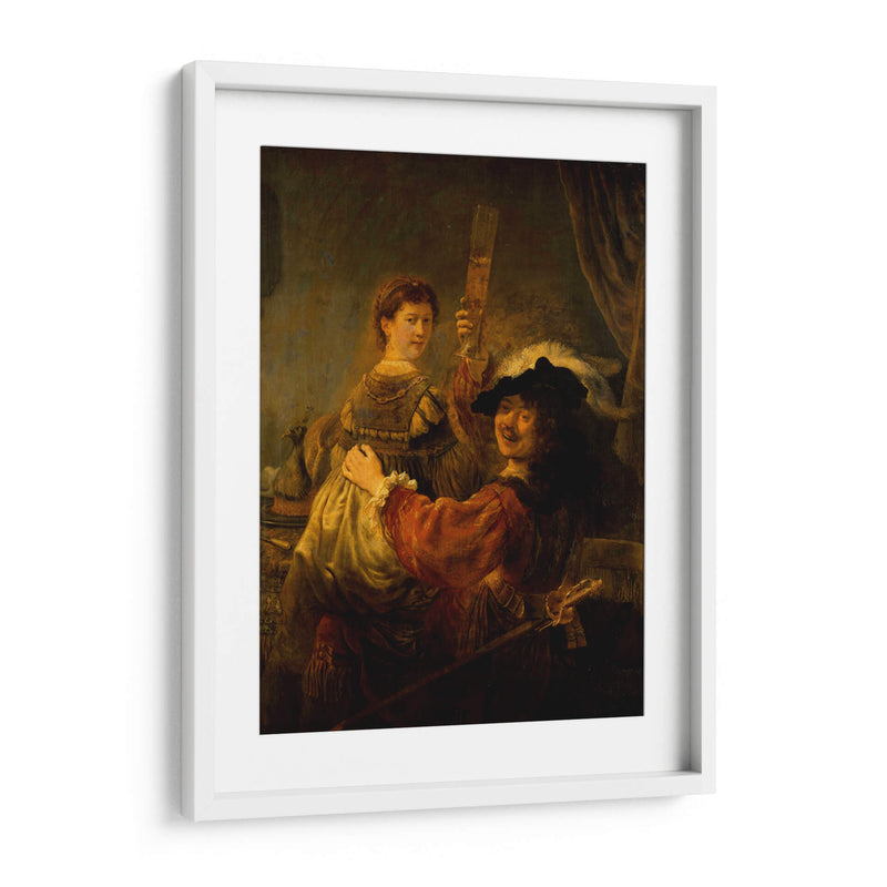 El hijo pródigo en la taberna - Rembrandt van Rijn | Cuadro decorativo de Canvas Lab