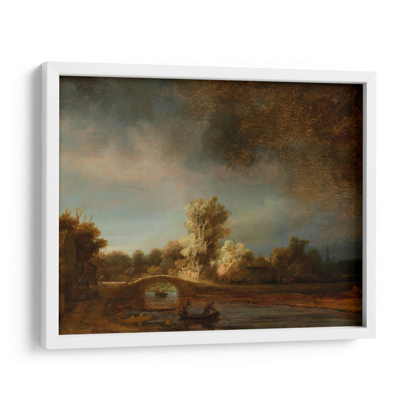 El puente de piedra - Rembrandt van Rijn | Cuadro decorativo de Canvas Lab