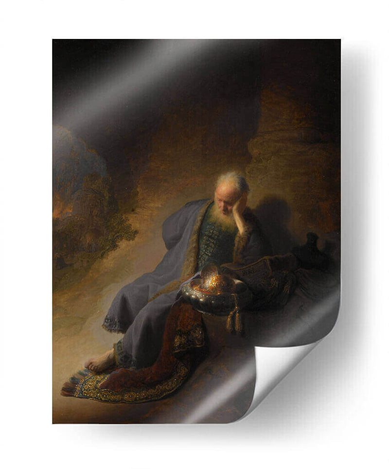 Jeremías prevé la destrucción de Jerusalén - Rembrandt van Rijn | Cuadro decorativo de Canvas Lab