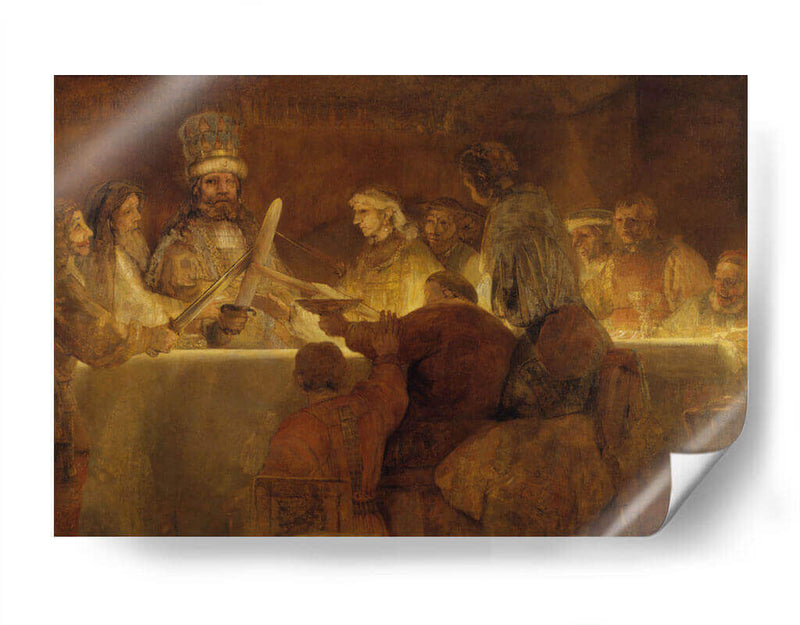 La conspiración de los bátavos bajo Claudio Civilis - Rembrandt van Rijn | Cuadro decorativo de Canvas Lab