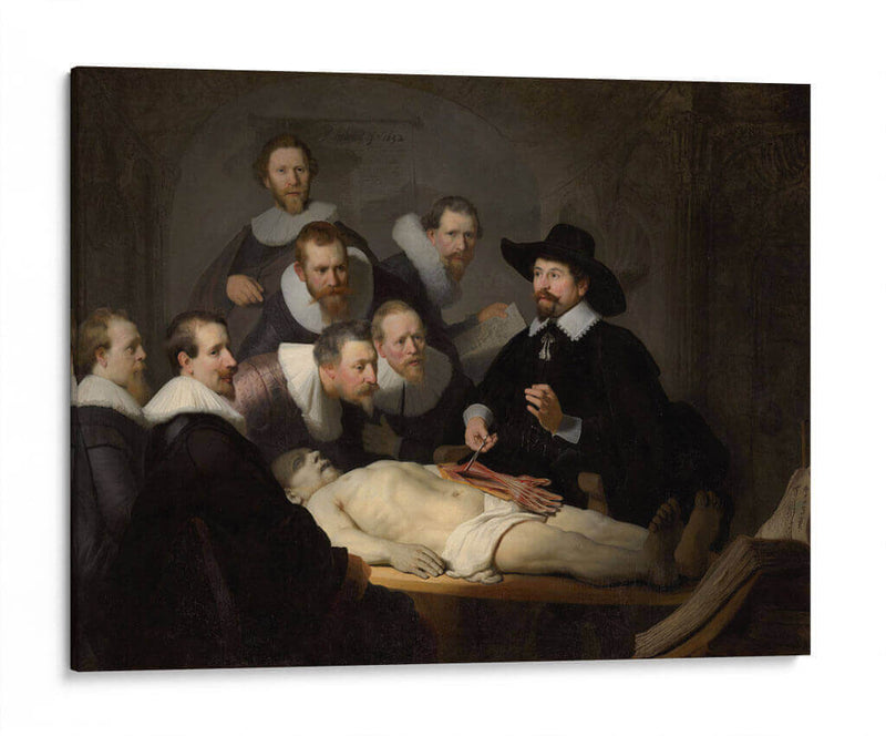 Lección de anatomía del Dr. Nicolaes Tulp - Rembrandt van Rijn | Cuadro decorativo de Canvas Lab