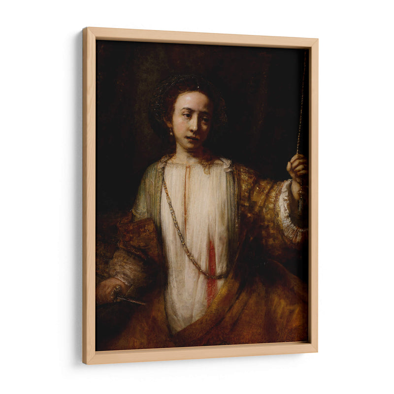 Lucrecia (1666) - Rembrandt van Rijn | Cuadro decorativo de Canvas Lab