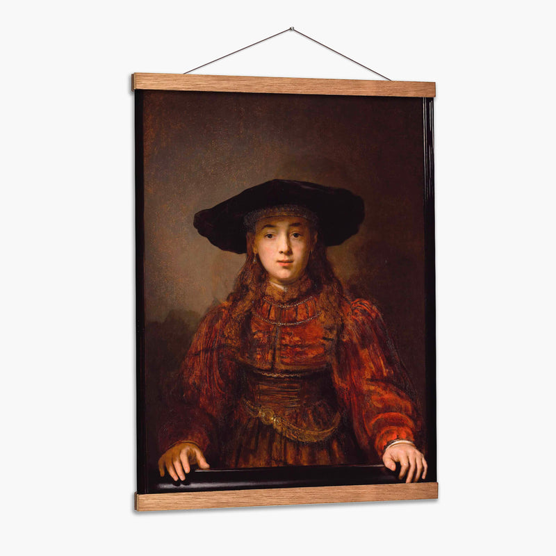 Niña en un marco - Rembrandt van Rijn | Cuadro decorativo de Canvas Lab