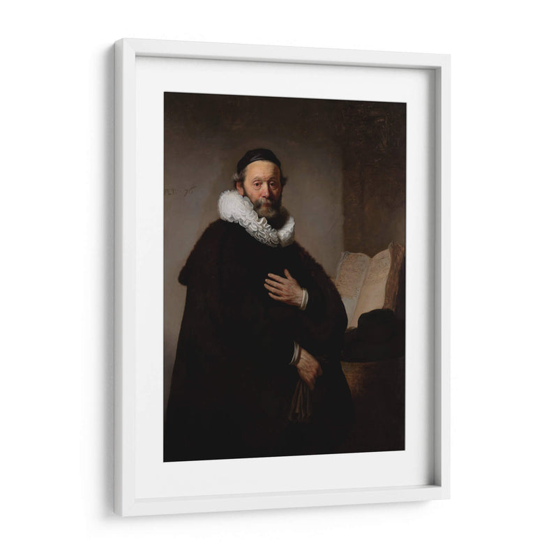Retrato de Johannes Wtenbogaert - Rembrandt van Rijn | Cuadro decorativo de Canvas Lab