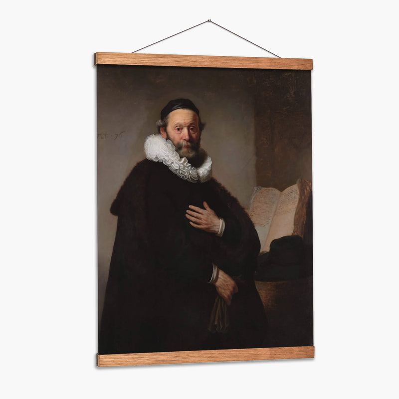 Retrato de Johannes Wtenbogaert - Rembrandt van Rijn | Cuadro decorativo de Canvas Lab