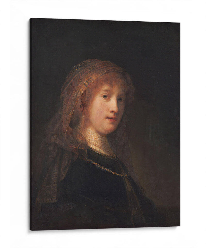 Retrato de Saskia van Uylenburgh - Rembrandt van Rijn | Cuadro decorativo de Canvas Lab