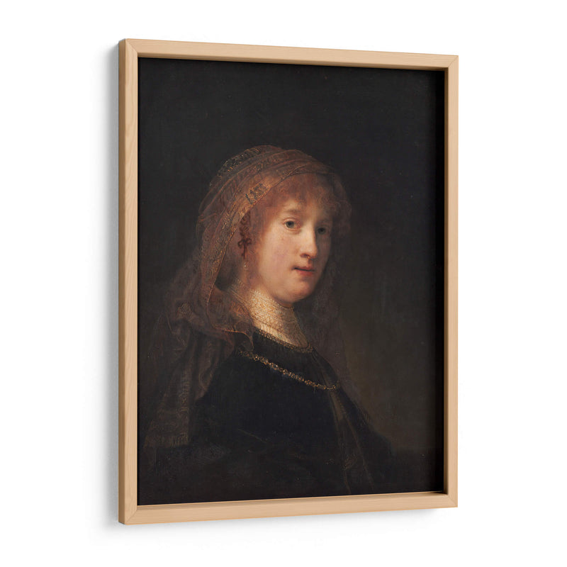 Retrato de Saskia van Uylenburgh - Rembrandt van Rijn | Cuadro decorativo de Canvas Lab