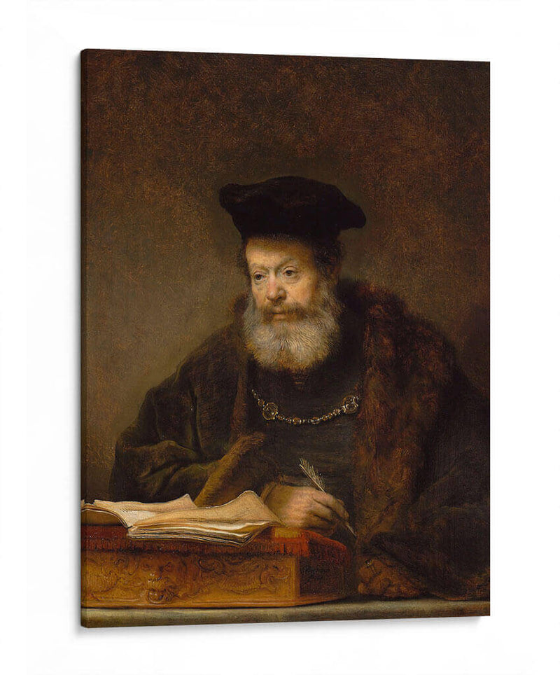 Erudito al atril - Rembrandt van Rijn | Cuadro decorativo de Canvas Lab