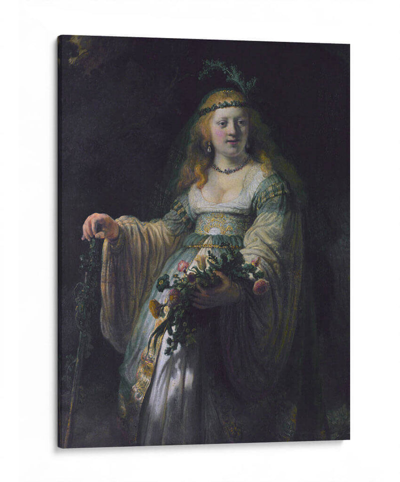 Saskia como Flora - Rembrandt van Rijn | Cuadro decorativo de Canvas Lab