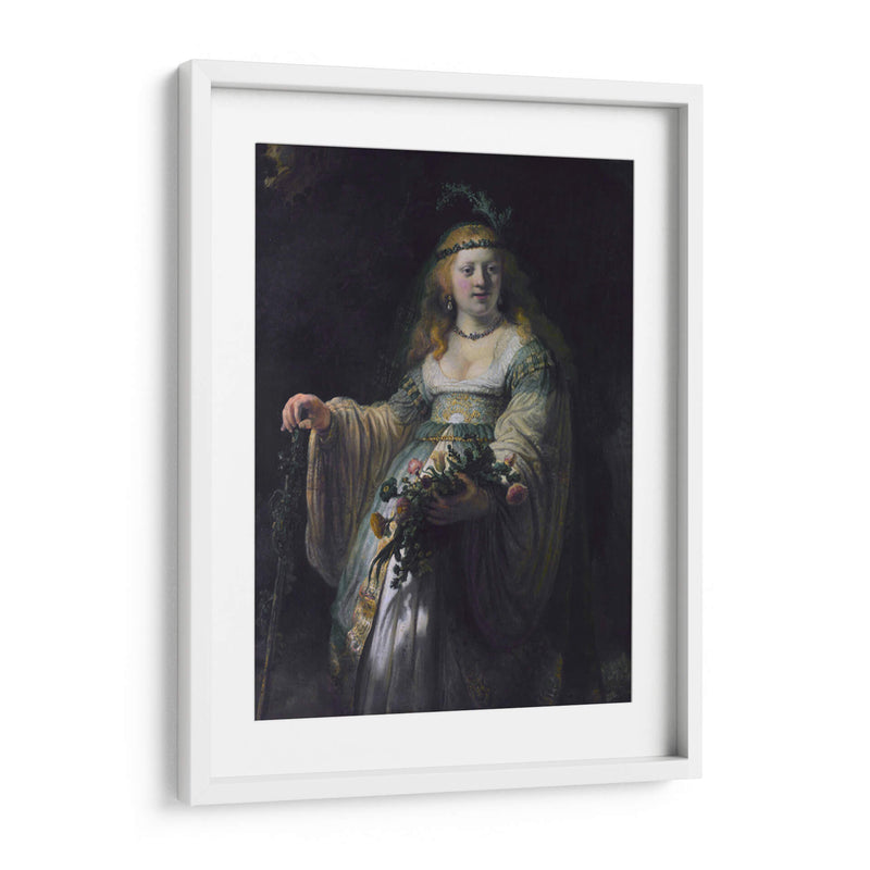 Saskia como Flora - Rembrandt van Rijn | Cuadro decorativo de Canvas Lab