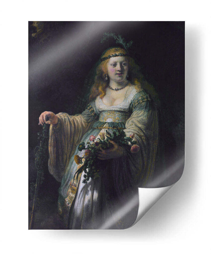 Saskia como Flora - Rembrandt van Rijn | Cuadro decorativo de Canvas Lab