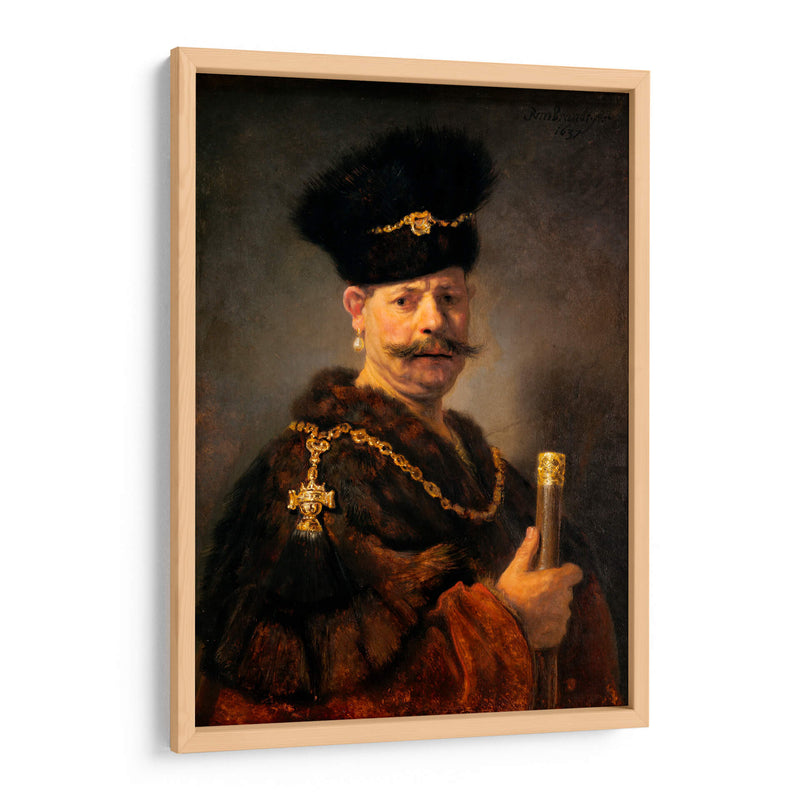 Un noble polaco - Rembrandt van Rijn | Cuadro decorativo de Canvas Lab