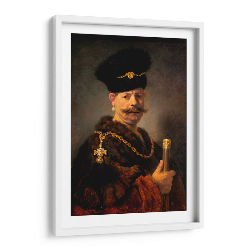 Un noble polaco - Rembrandt van Rijn | Cuadro decorativo de Canvas Lab