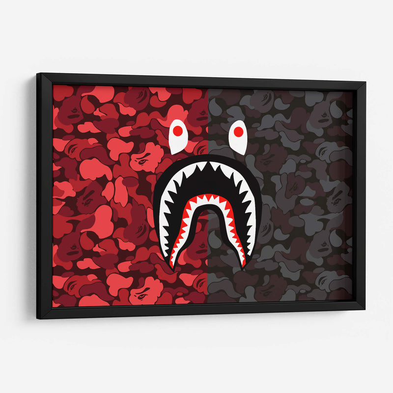 Bape Red-Black Camo | Cuadro decorativo de Canvas Lab