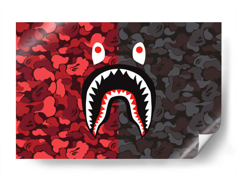 Bape Red-Black Camo | Cuadro decorativo de Canvas Lab