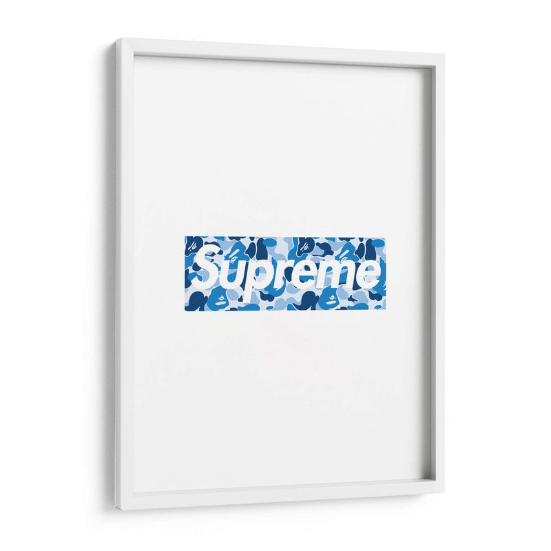 Bape X Sup Blue Box Logo | Cuadro decorativo de Canvas Lab