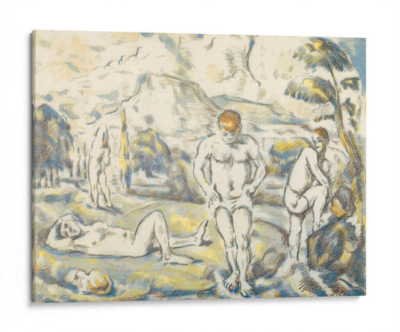 Los bañadores grandes - Paul Cézanne | Cuadro decorativo de Canvas Lab