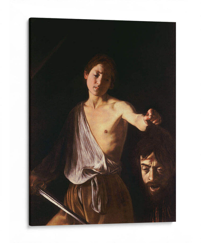 David con la cabeza de Goliat - Caravaggio | Cuadro decorativo de Canvas Lab