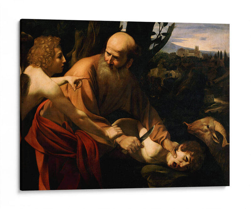El sacrificio de Isaac (Florencia) - Caravaggio | Cuadro decorativo de Canvas Lab