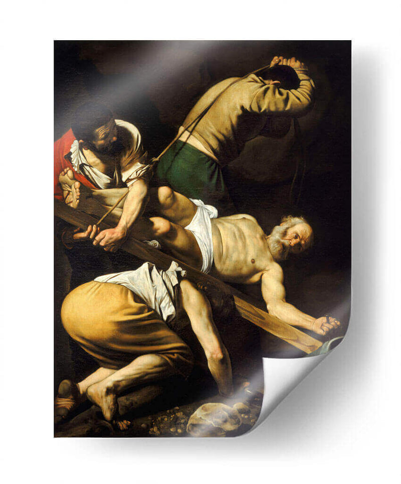 La crucifixión de san Pedro - Caravaggio | Cuadro decorativo de Canvas Lab