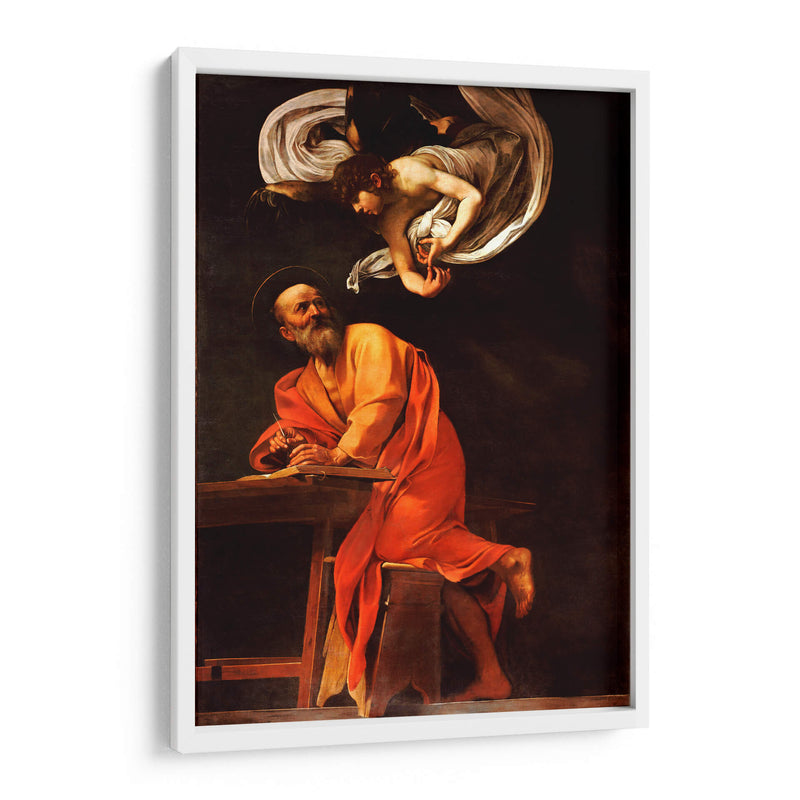 La inspiración de san Mateo - Caravaggio | Cuadro decorativo de Canvas Lab