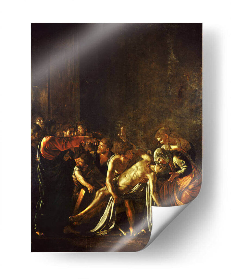 La resurrección de Lázaro - Caravaggio | Cuadro decorativo de Canvas Lab