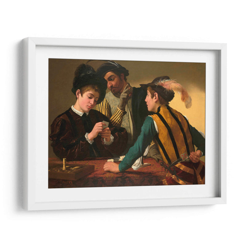 Los jugadores de cartas - Caravaggio | Cuadro decorativo de Canvas Lab