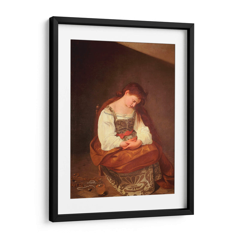 Magdalena penitente - Caravaggio | Cuadro decorativo de Canvas Lab