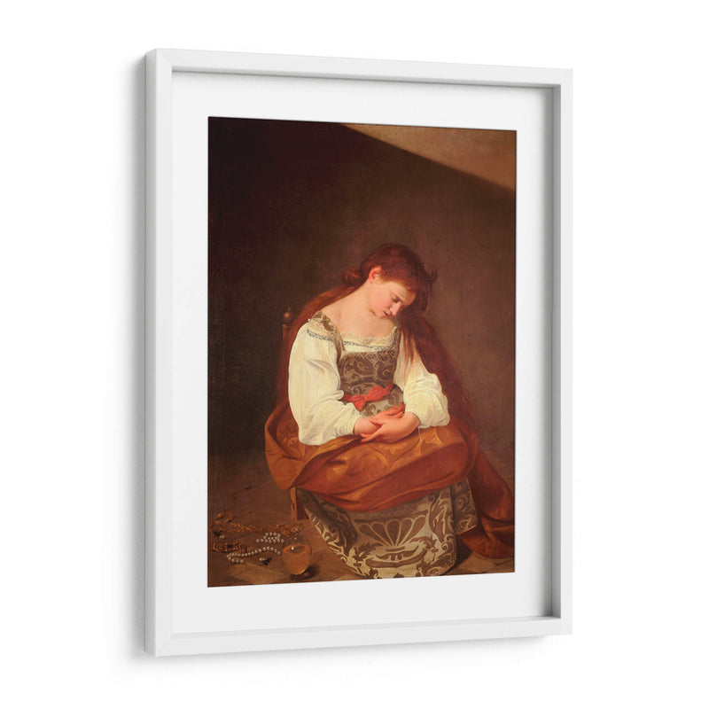 Magdalena penitente - Caravaggio | Cuadro decorativo de Canvas Lab