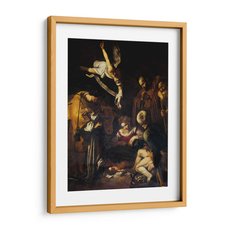 Natividad con san Francisco y san Lorenzo - Caravaggio | Cuadro decorativo de Canvas Lab