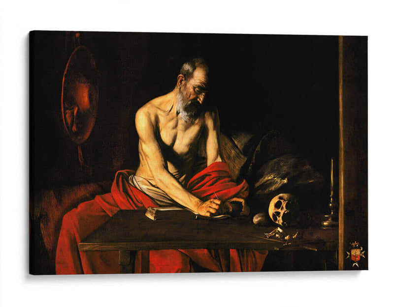 San Jerónimo escribiendo (Valleta) - Caravaggio | Cuadro decorativo de Canvas Lab