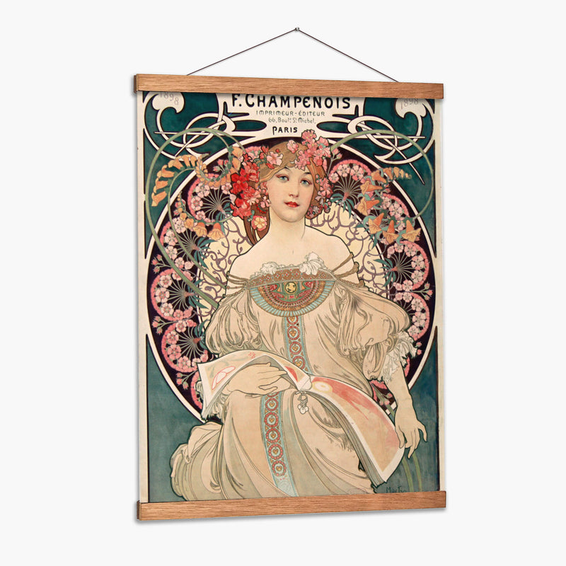 Ensueño, cartel de la editorial Champenois (1897) - Alfons Mucha | Cuadro decorativo de Canvas Lab