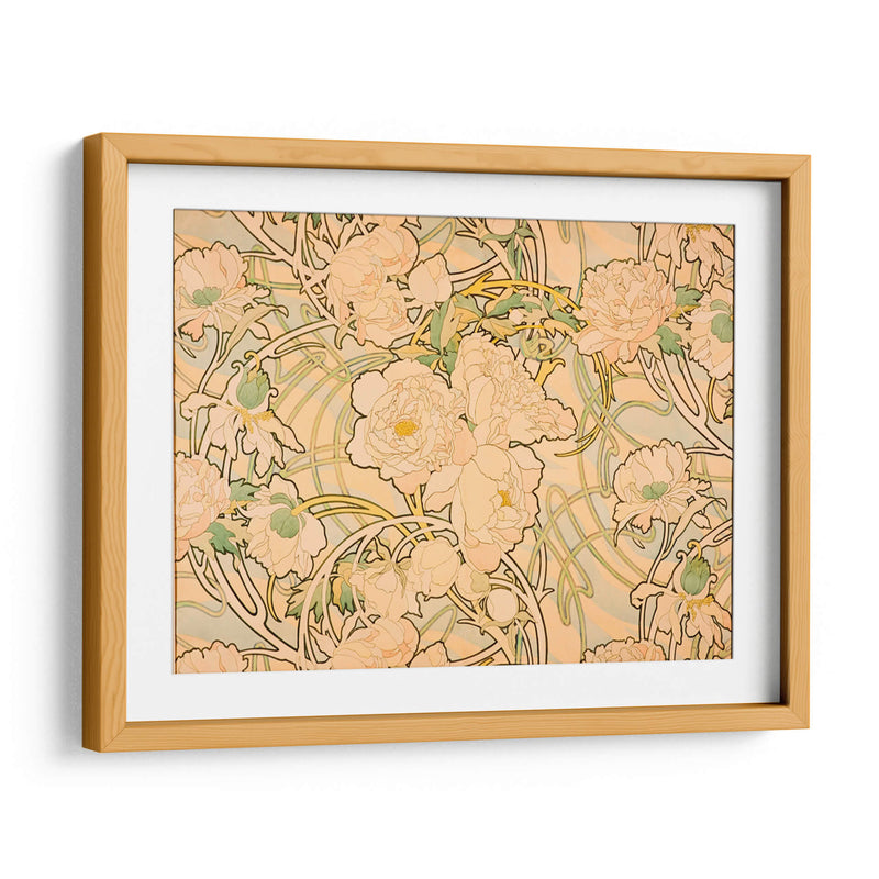 Peonías - Alfons Mucha | Cuadro decorativo de Canvas Lab