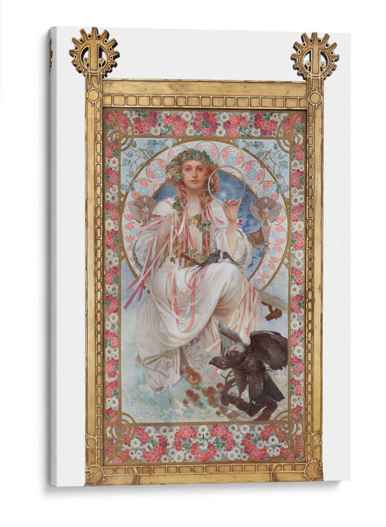 Pintura de Josephine Crane Bradley como Slavia (1908) - Alfons Mucha | Cuadro decorativo de Canvas Lab