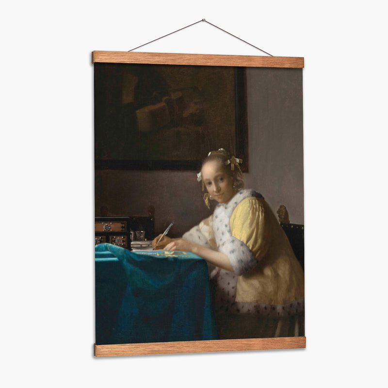 Dama en amarillo escribiendo - Johannes Vermeer | Cuadro decorativo de Canvas Lab