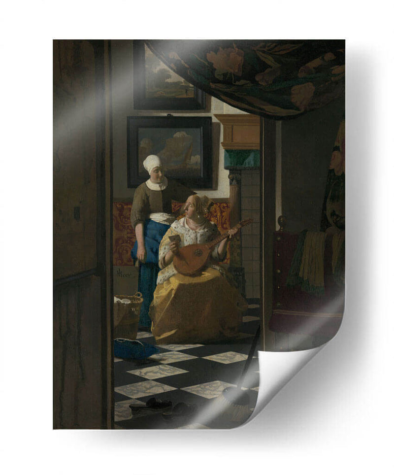 La carta - Johannes Vermeer | Cuadro decorativo de Canvas Lab