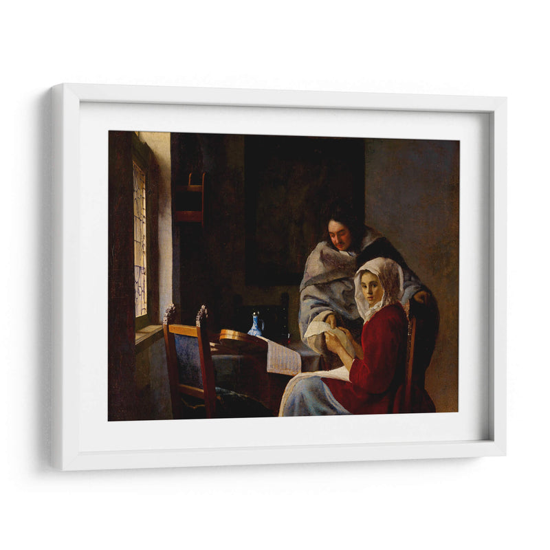 La lección de música interrumpida - Johannes Vermeer | Cuadro decorativo de Canvas Lab