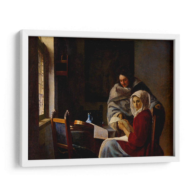 La lección de música interrumpida - Johannes Vermeer | Cuadro decorativo de Canvas Lab